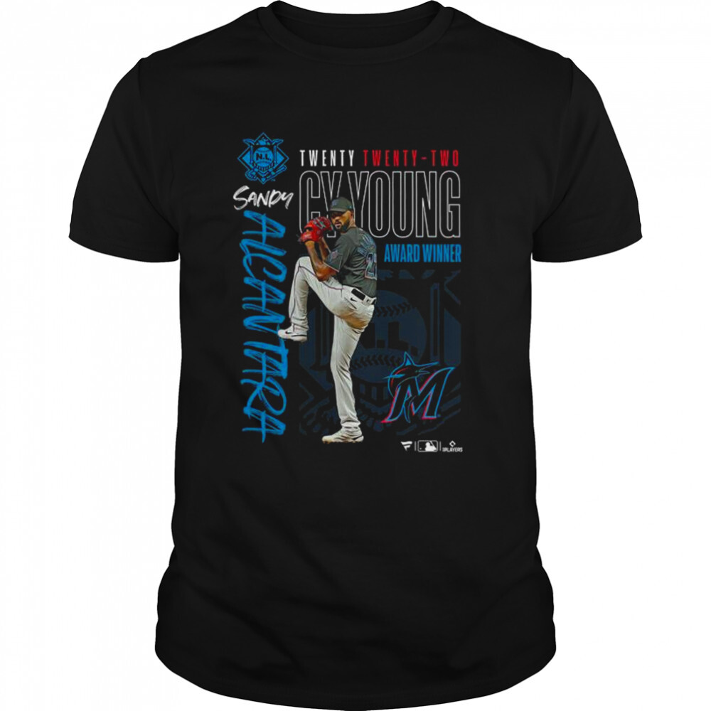 Sandy Alcantara Miami Marlins 2022 NL Cy Young Award Winner T-Shirt 1 Unisex shirts