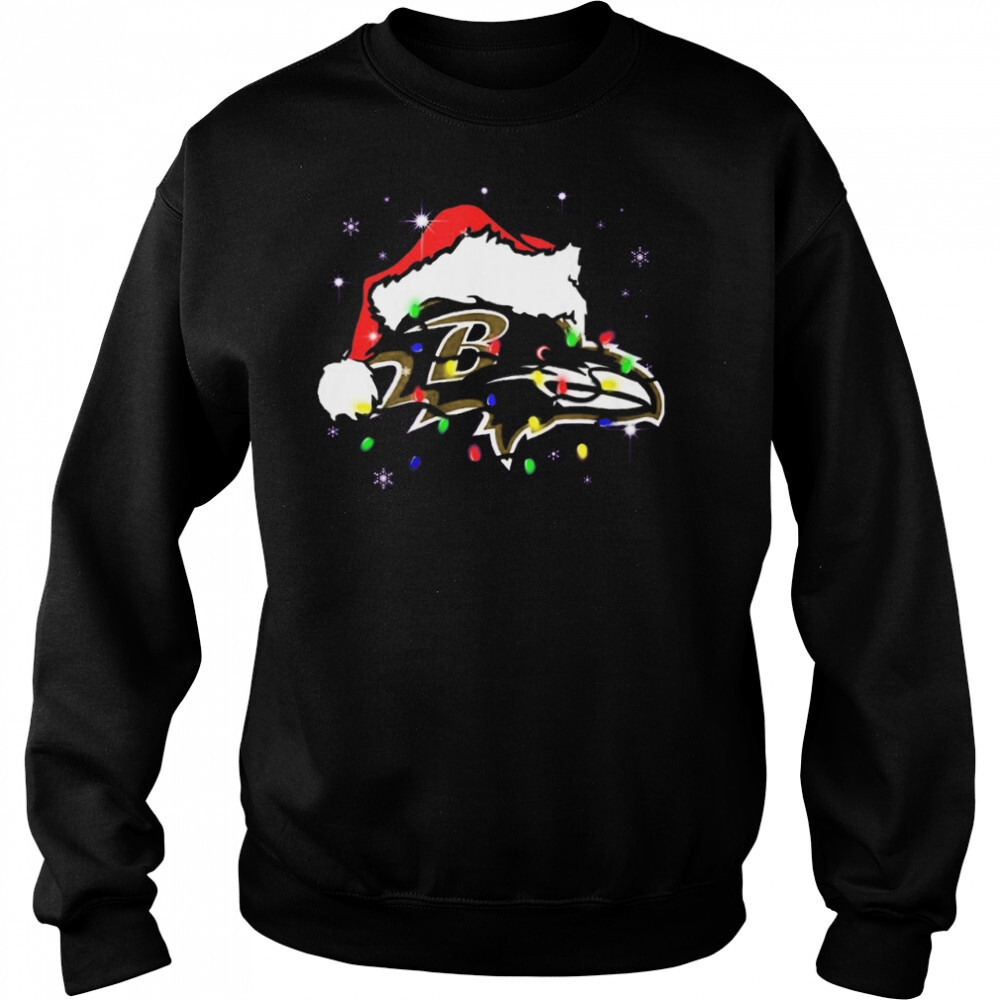 Santa Hat Baltimore Light Christmas Shirt 2 Sweat shirts