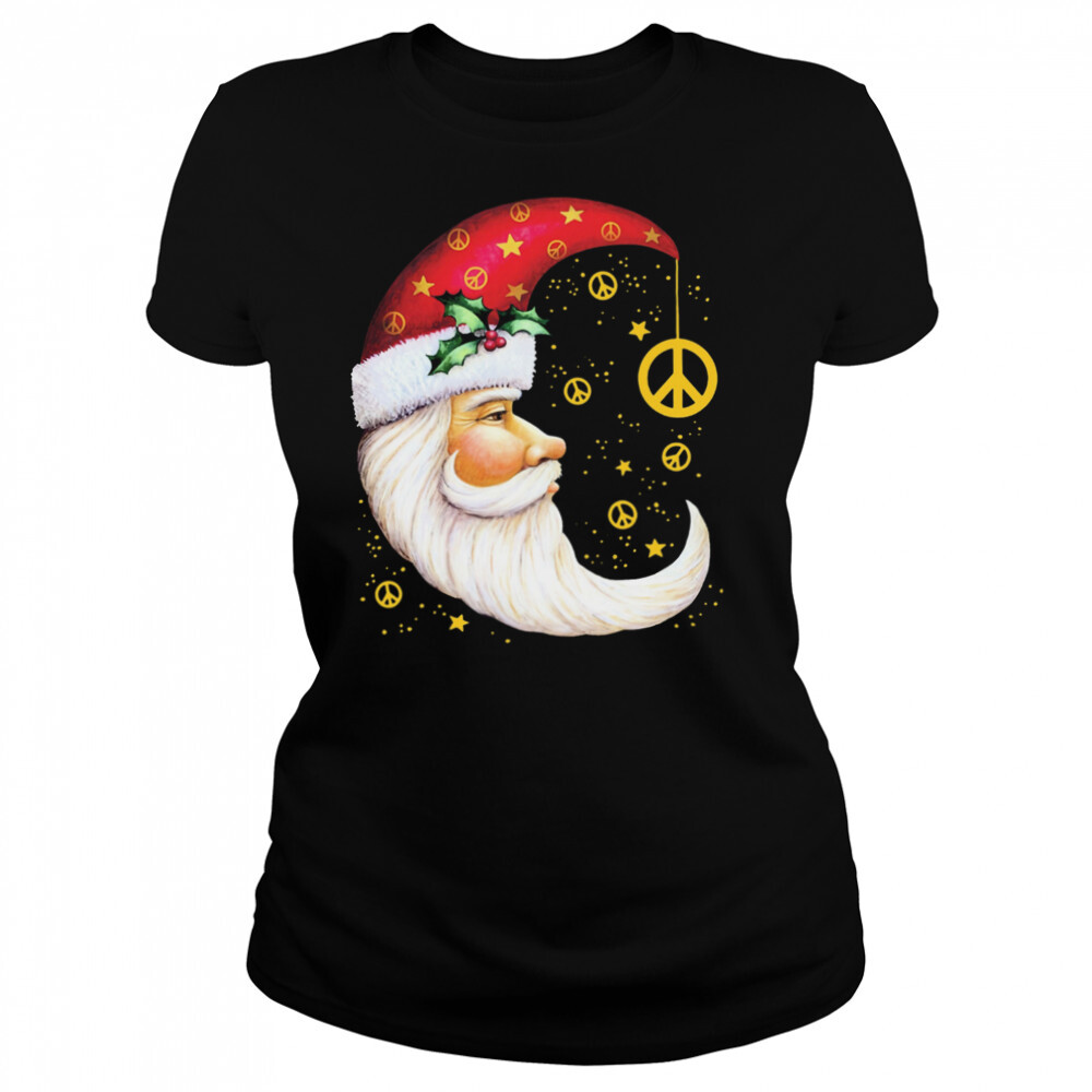 Santa Moon Flag Toland Home Christmas Shirt 4 Women's shirts