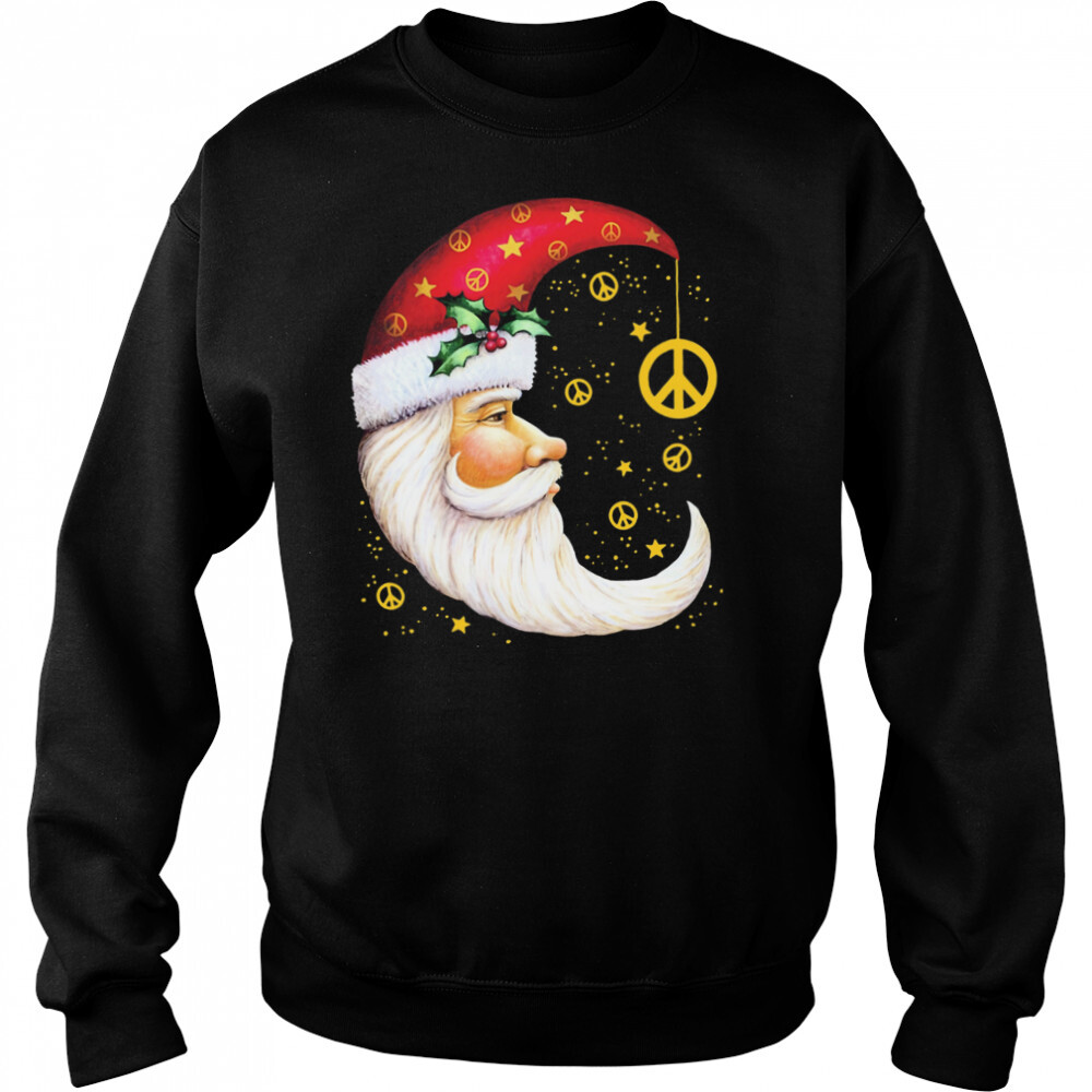 Santa Moon Flag Toland Home Christmas Shirt 2 Sweat shirts