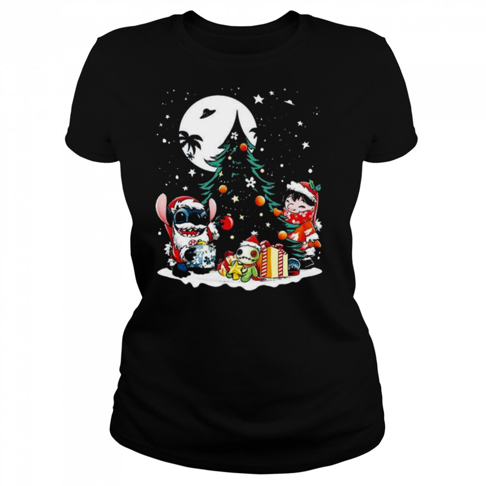 Santa Stitch 2022 Merry Christmas shirt 4 Women's shirts