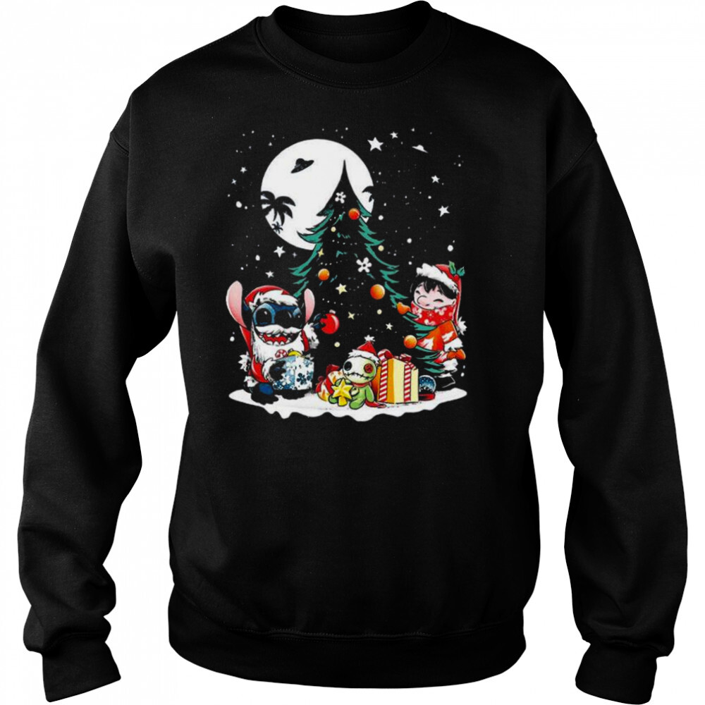 Santa Stitch 2022 Merry Christmas shirt 2 Sweat shirts