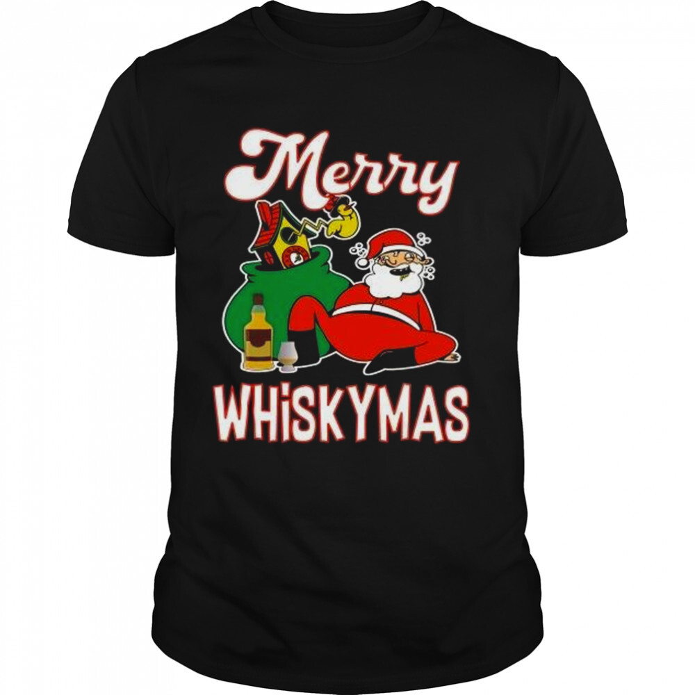 Scotch whisky drinking santa claus funny christmas T-Shirt 1 Unisex shirts