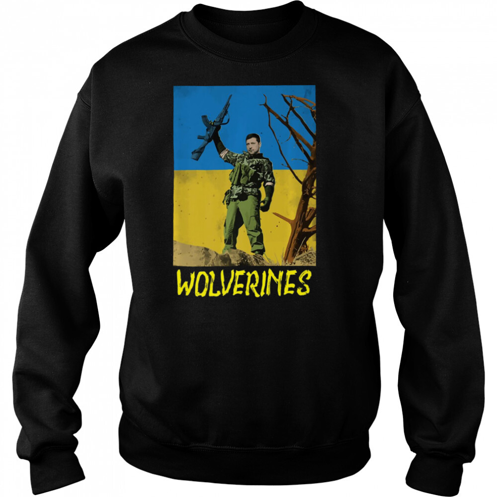 Support Ukraine Wolverines Love shirt 2 Sweat shirts