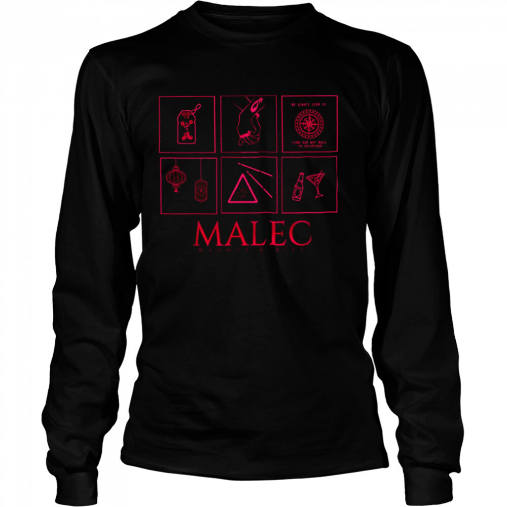 Symbols Minimalistic Malec Shadowhunters shirt 3 Long Sleeved shirts