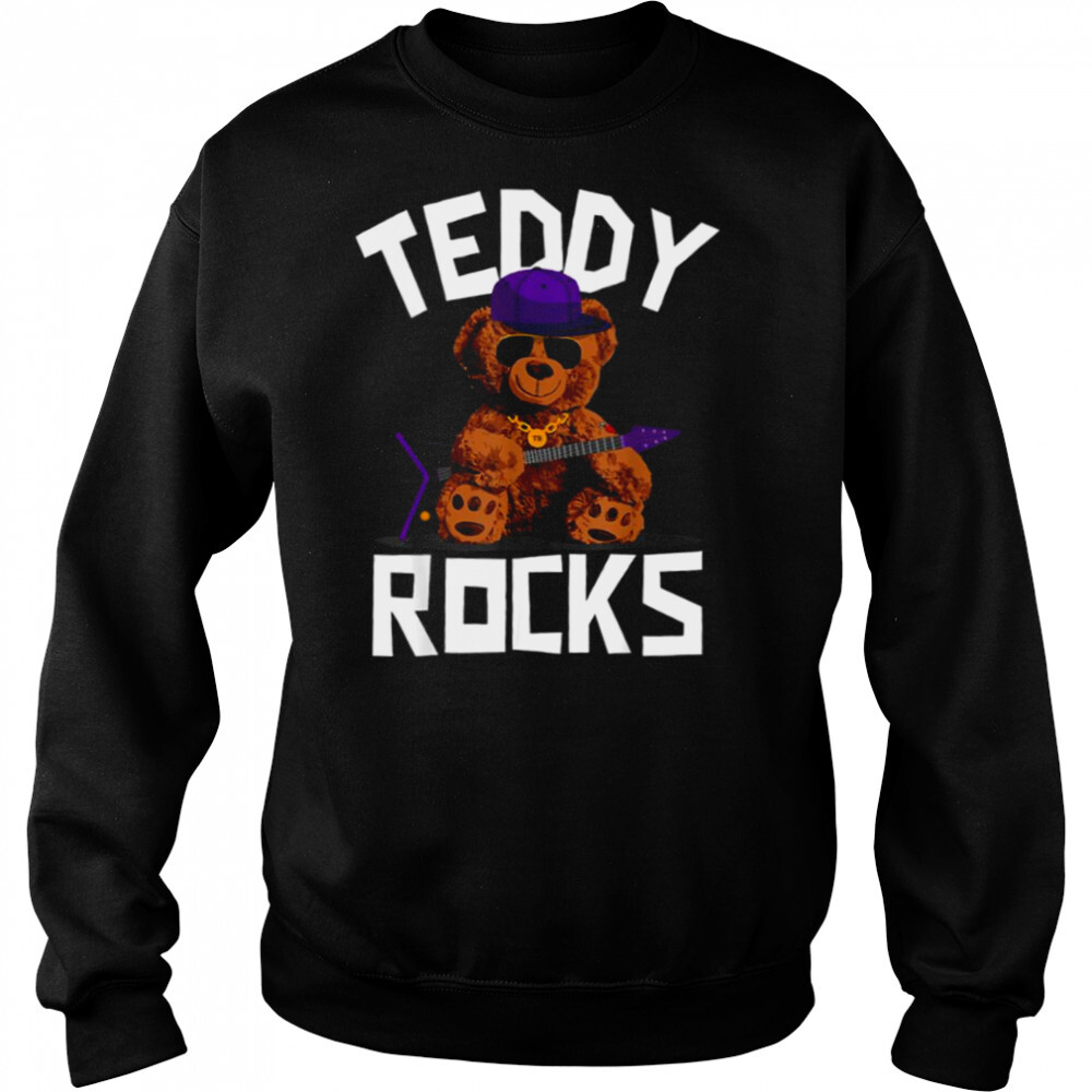 Teddy Bear Rock And Roll Lovers shirt 2 Sweat shirts