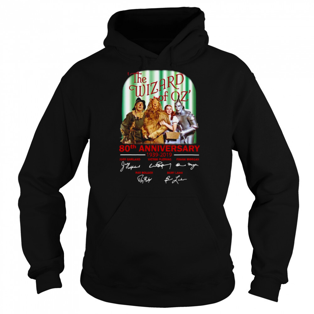 The Wizard Of Oz 80th Anniversary 1939-2019 Signatures shirt 5 Hoodie shirts