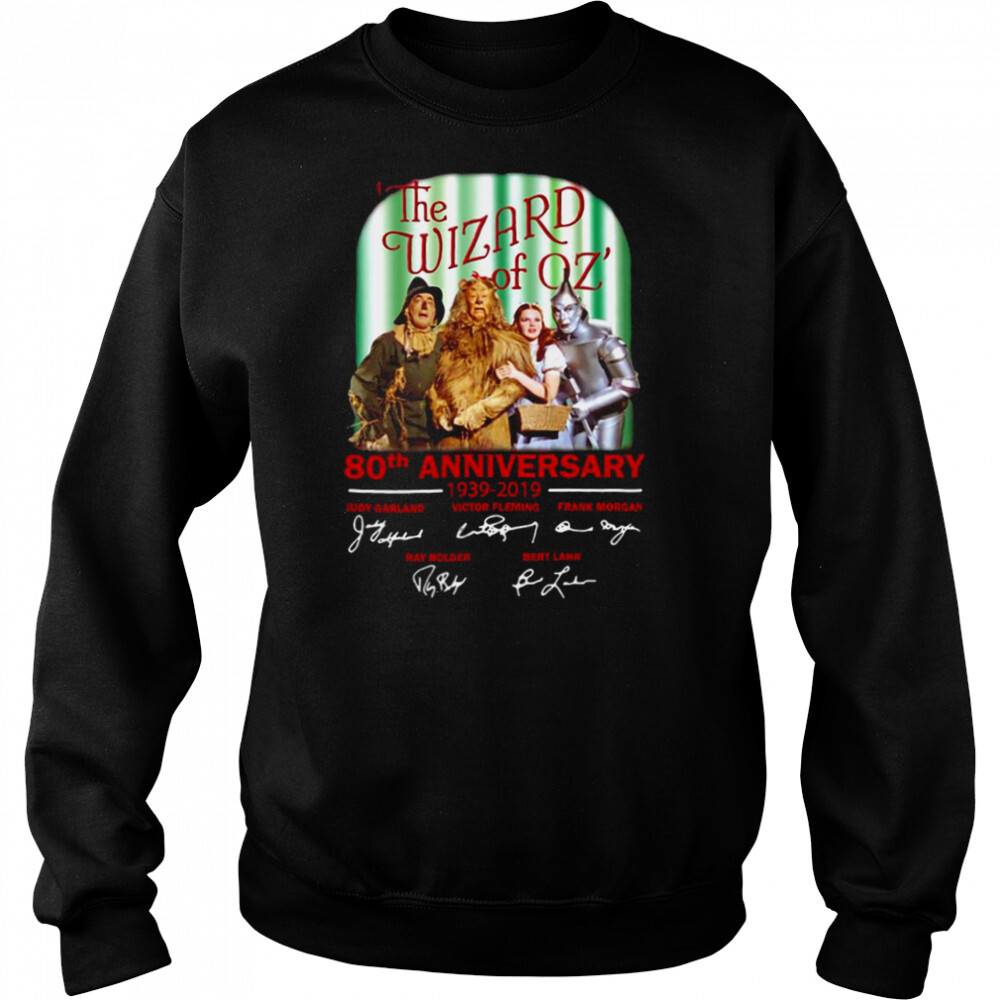 The Wizard Of Oz 80th Anniversary 1939-2019 Signatures shirt 2 Sweat shirts