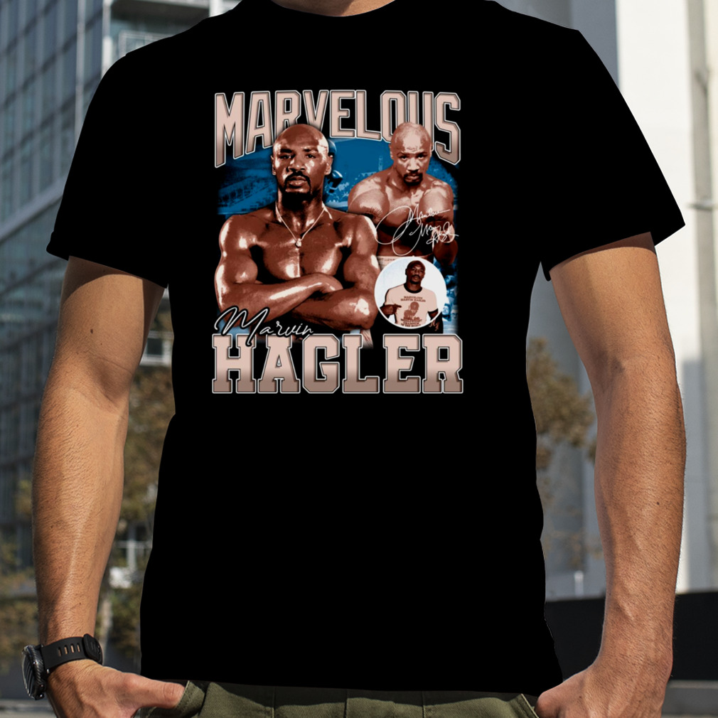 Vintage Marvelous Marvin Hagler Boxing Legend Signature Retro 80s shirt