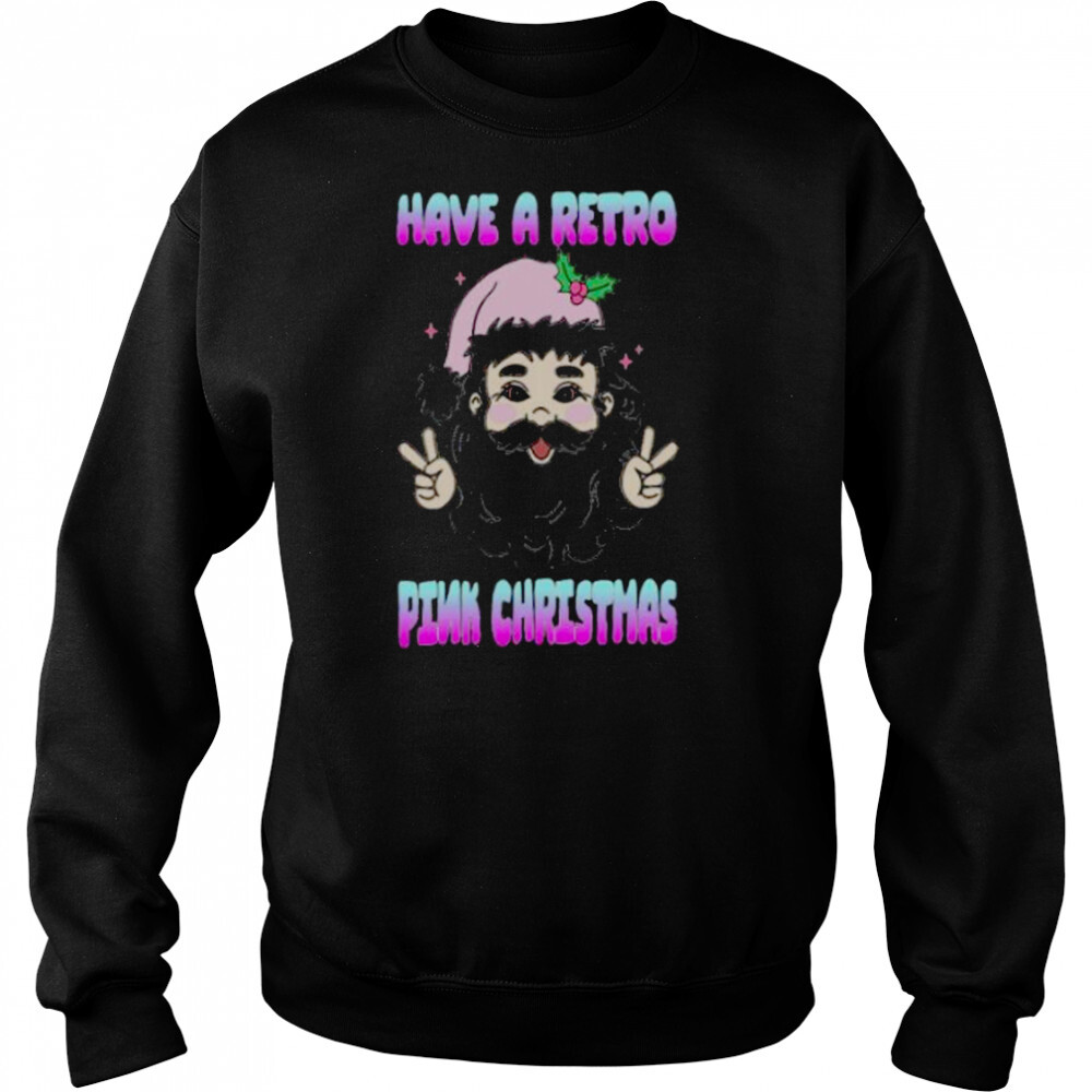 have a retro pink Christmas Santa Claus shirt 2 Sweat shirts