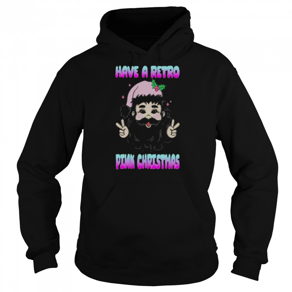 have a retro pink Christmas Santa Claus shirt 5 Hoodie shirts