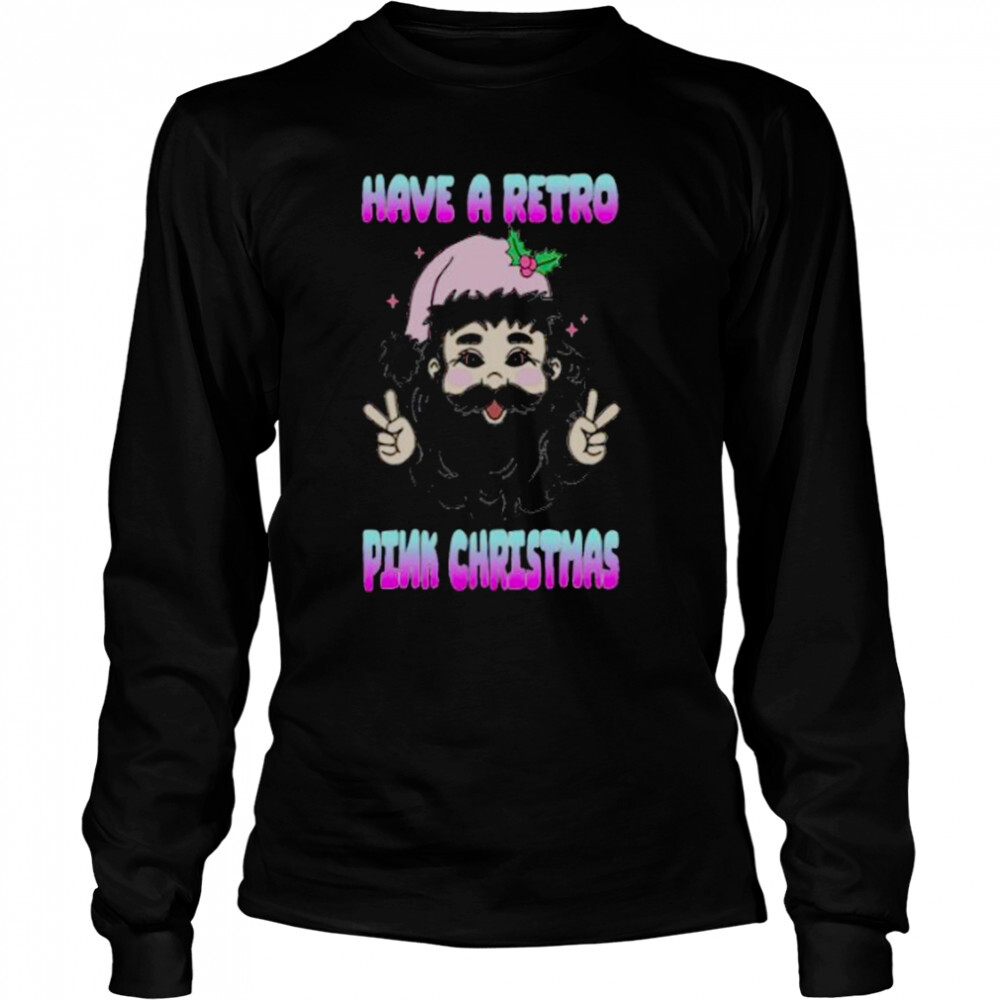 have a retro pink Christmas Santa Claus shirt 3 Long Sleeved shirts
