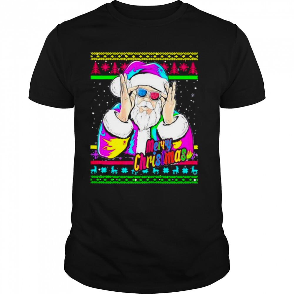 merry Christmas Santa DJ 90s fancy dress shirt 1 Unisex shirts