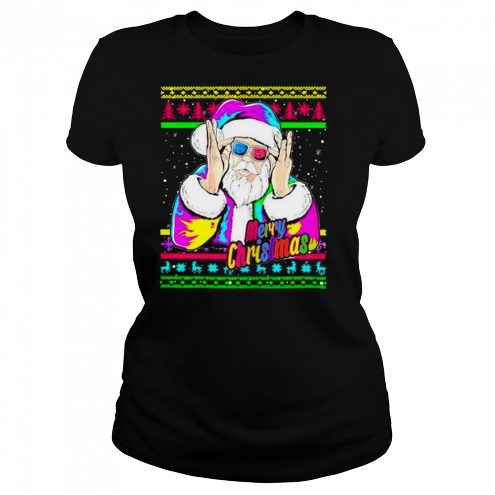 merry Christmas Santa DJ 90s fancy dress shirt 4 Women's shirts