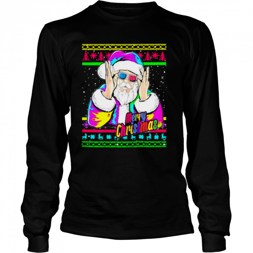 merry Christmas Santa DJ 90s fancy dress shirt 3 Long Sleeved shirts