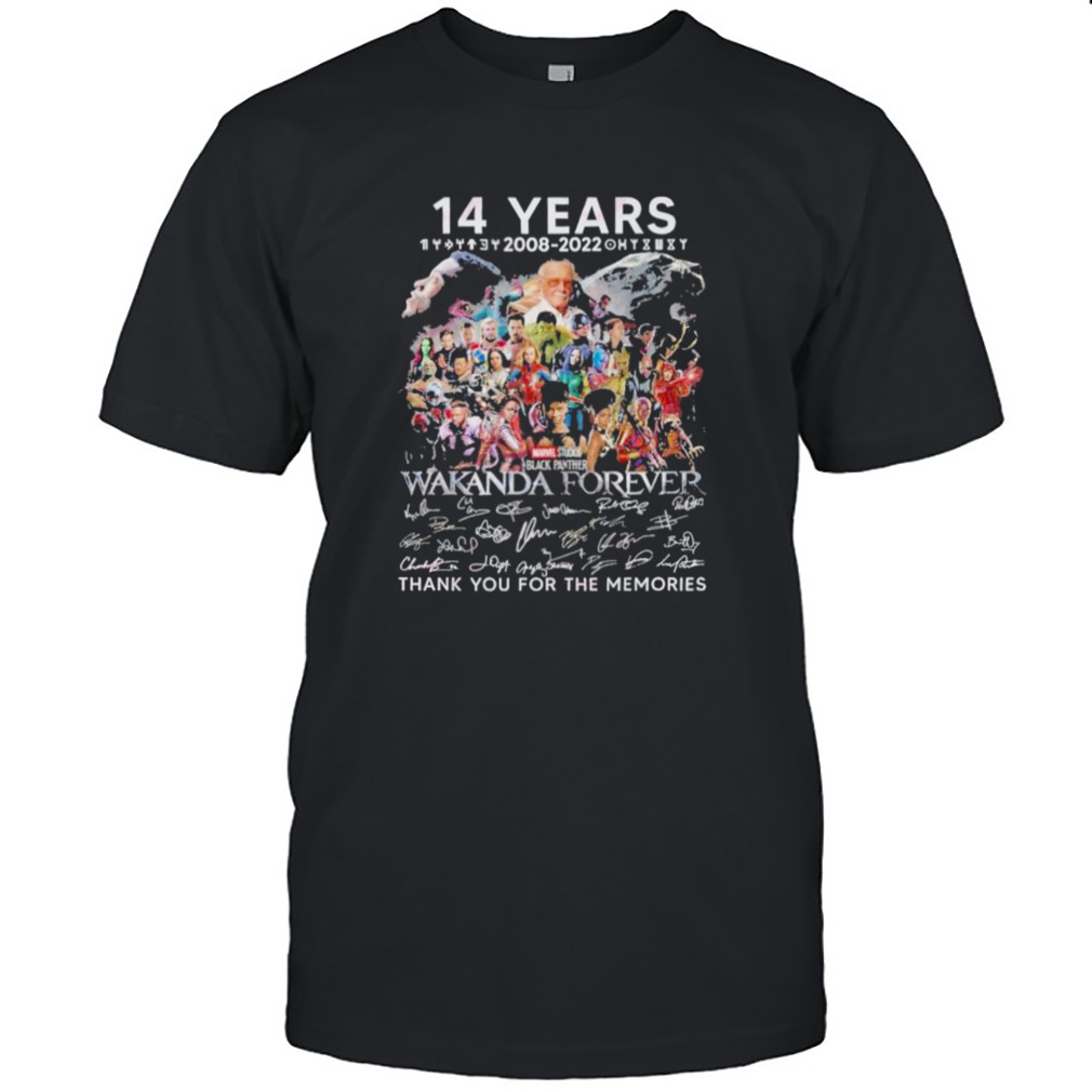 14 Years 2008 – 2022 Wakanda Forever Thank You For The Memories T-Shirt