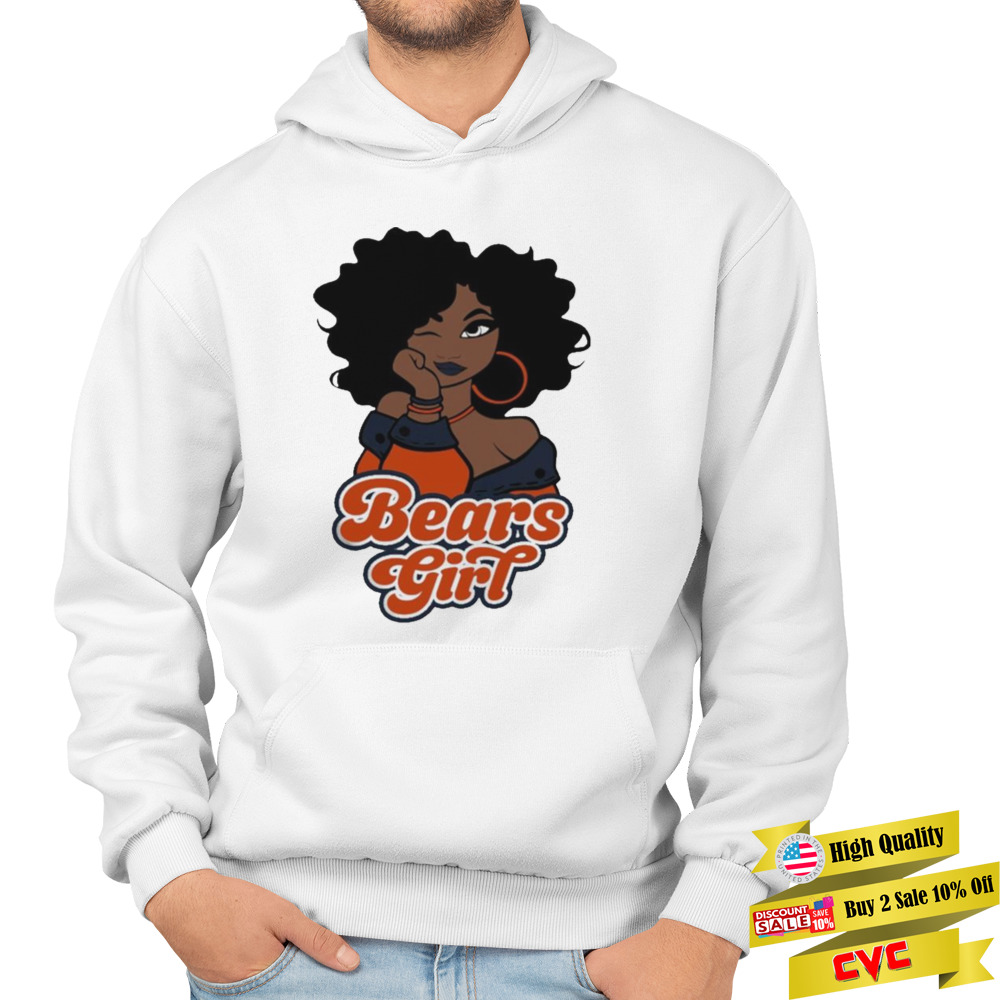 Chicago Bears football Black Girl 2022 shirt 4 Unisex Hoodie