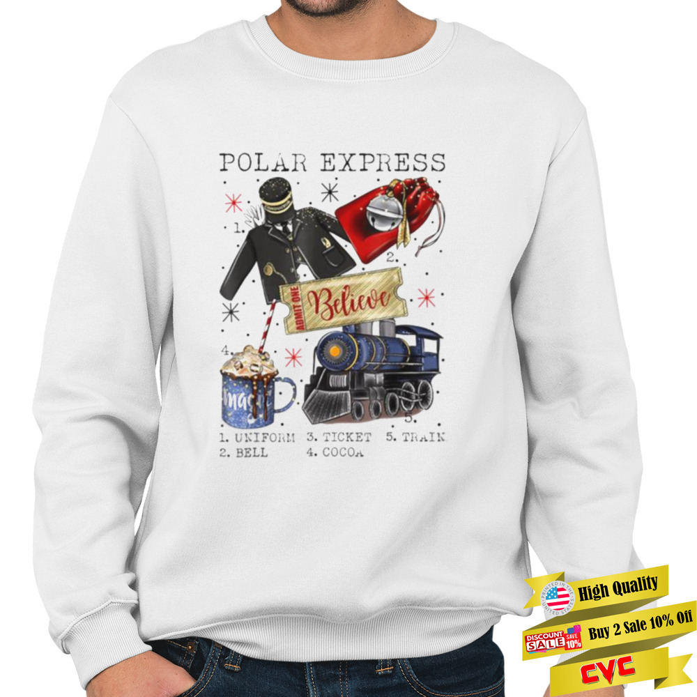 Christmas North Pole Polar Express All Abroad Xmas shirt 5 Crewneck Sweatshirt