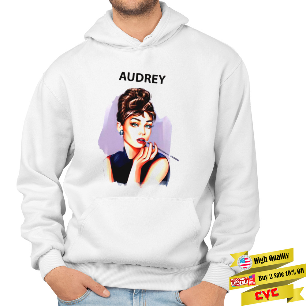 Digital Art Audrey Hepburn Actress shirt 4 Unisex Hoodie