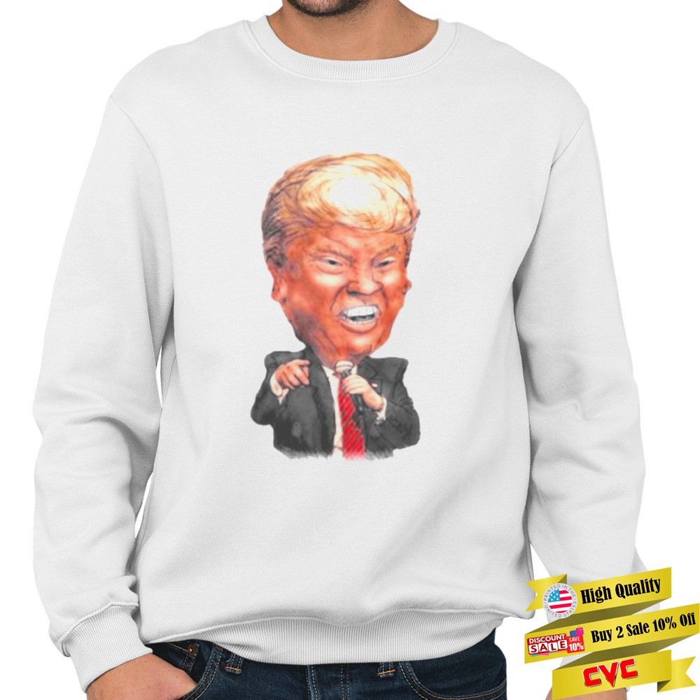 donald not the duck Trump caricature shirt 5 Crewneck Sweatshirt