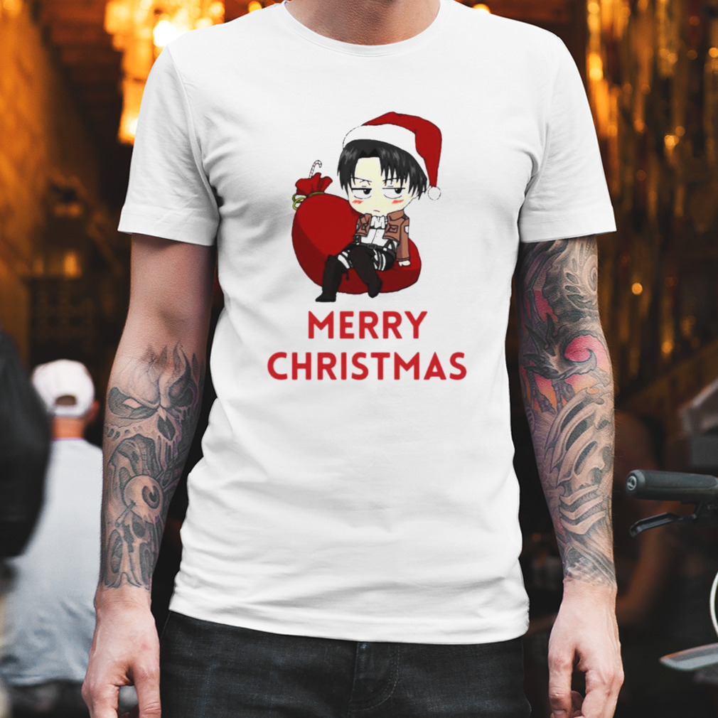 Attack on Titan Levi chibi Christmas t-shirt