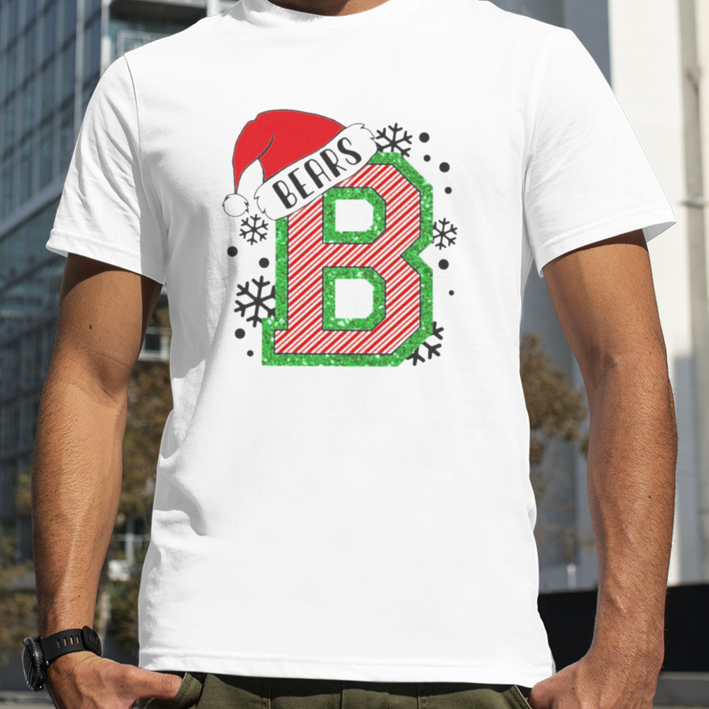 Bears hat christmas B logo t-shirt