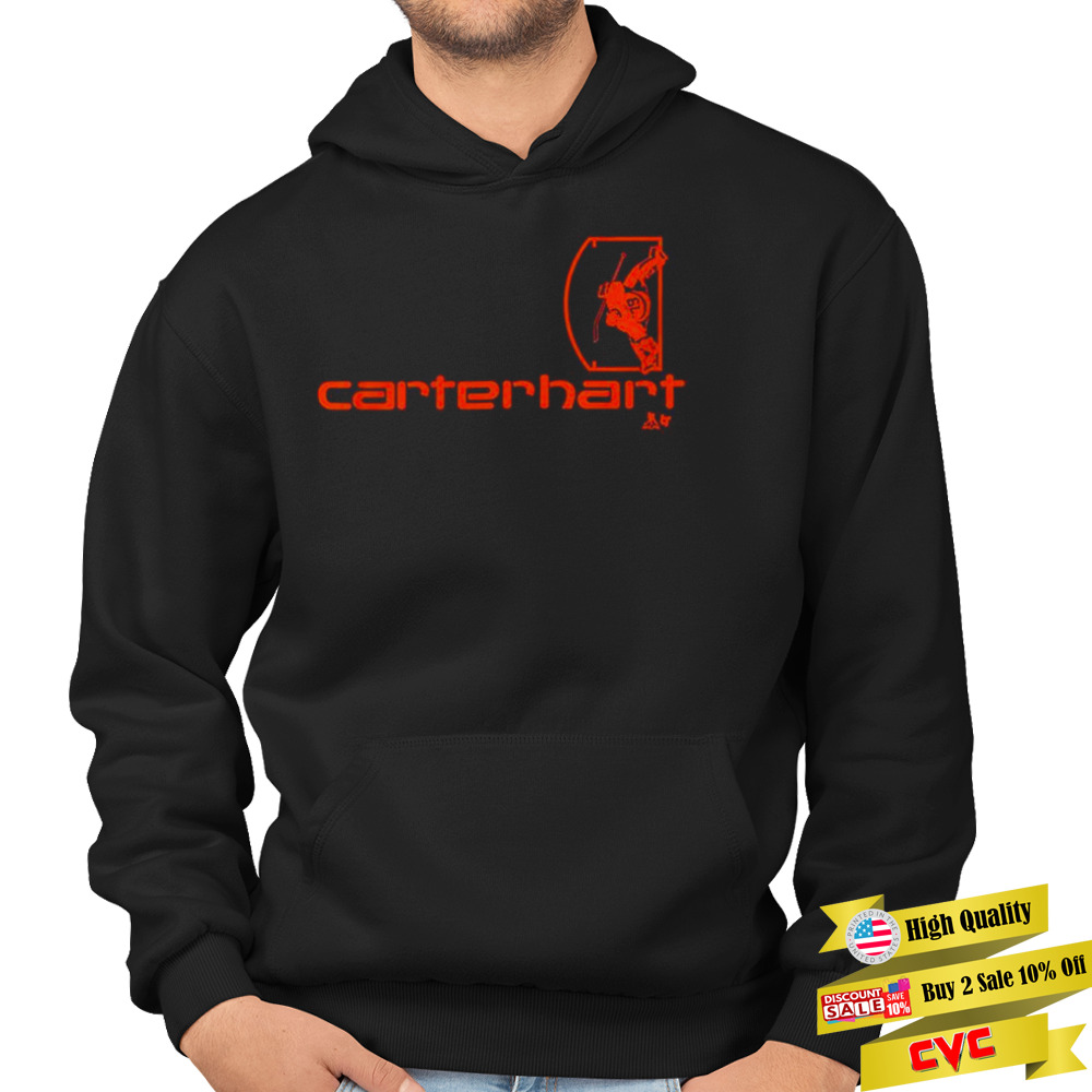 Philadelphia Flyers Carter Hart Goalie Logo Shirt 4 Hoodie