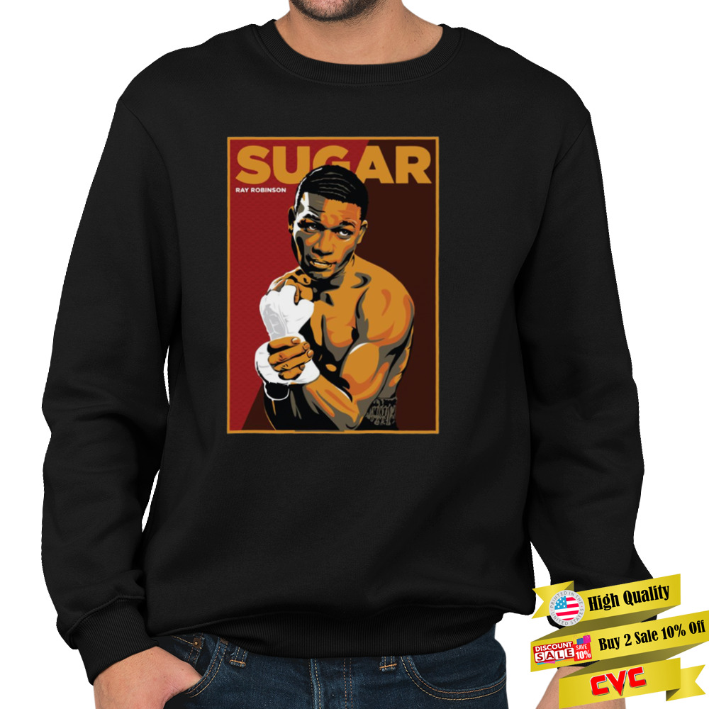 Red Graphic Sugar Ray Robinson Png shirt 5 Unisex Crewneck Sweatshirt