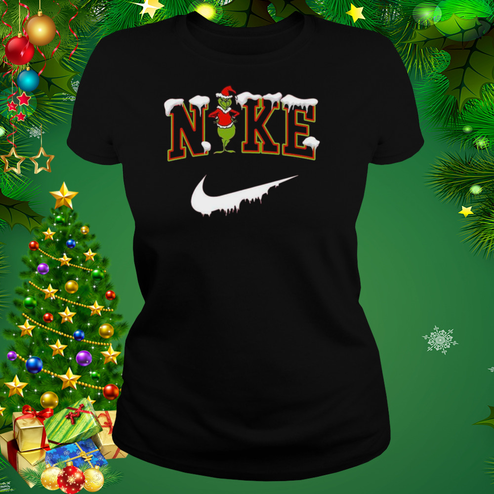 Santa Grinch Nike Christmas Snow 2022 shirt 2 Women's tshirt