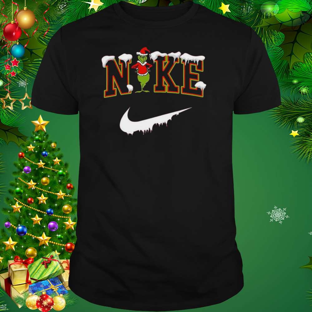 Santa Grinch Nike Christmas Snow 2022 shirt 1 Unisex tshirt