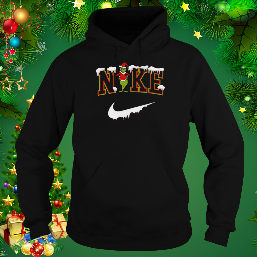 Santa Grinch Nike Christmas Snow 2022 shirt 5 Hoodie tshirt