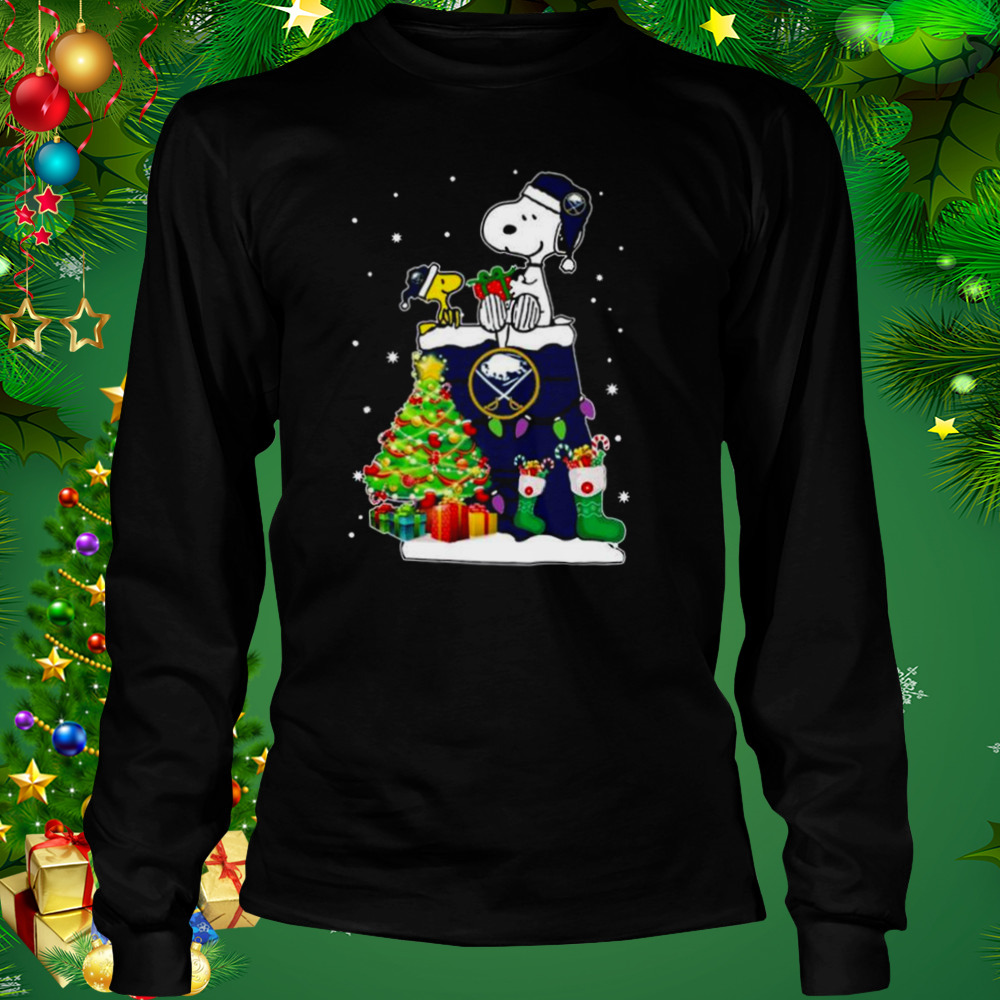 Santa buffalo sabres snoopy and Woodstock Christmas shirt 3 Longsleeve tshirt
