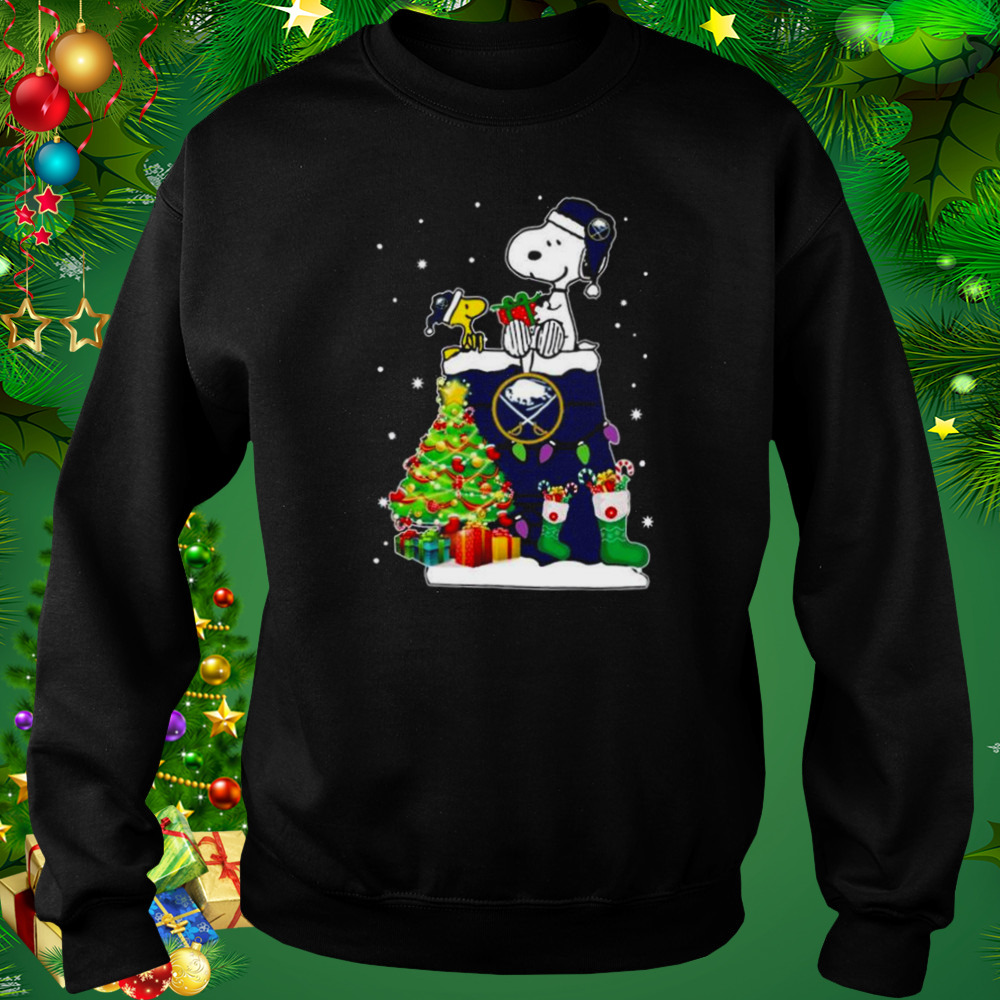 Santa buffalo sabres snoopy and Woodstock Christmas shirt 4 Sweat tshirt