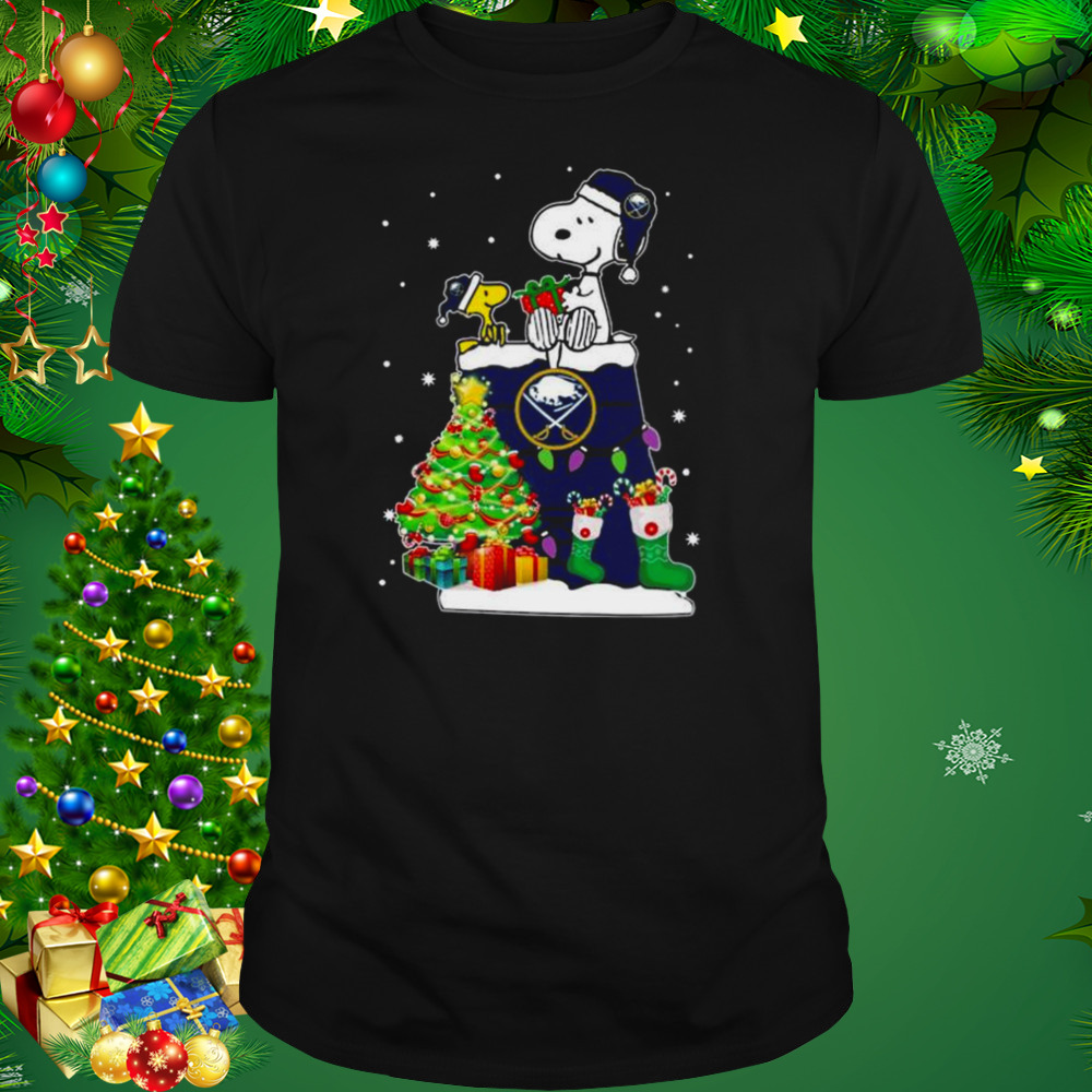 Santa buffalo sabres snoopy and Woodstock Christmas shirt 1 Unisex tshirt