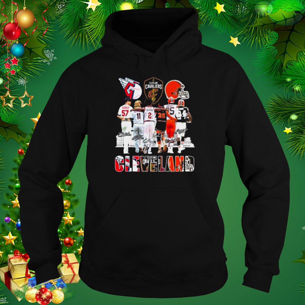 The Bieber Sexton Garrett and Chubb Cleveland Sports City signatures shirt 5 Hoodie tshirt