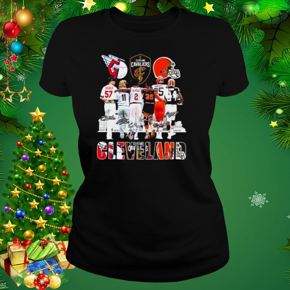 The Bieber Sexton Garrett and Chubb Cleveland Sports City signatures shirt 2 Women's tshirt