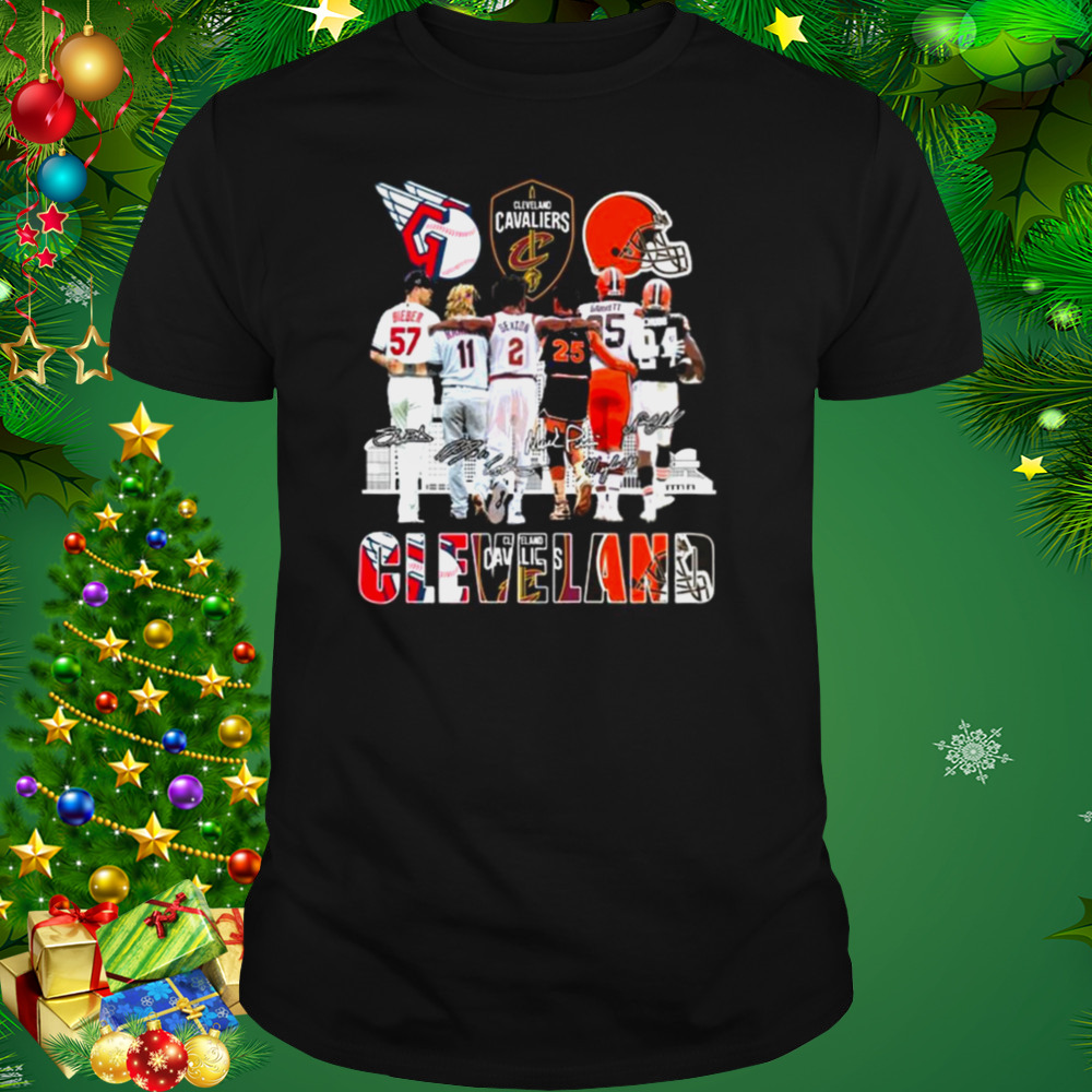 The Bieber Sexton Garrett and Chubb Cleveland Sports City signatures shirt 1 Unisex tshirt