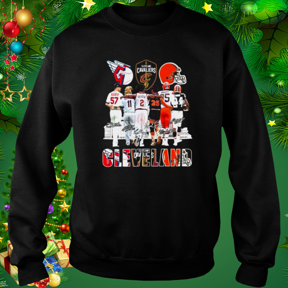The Bieber Sexton Garrett and Chubb Cleveland Sports City signatures shirt 4 Sweat tshirt