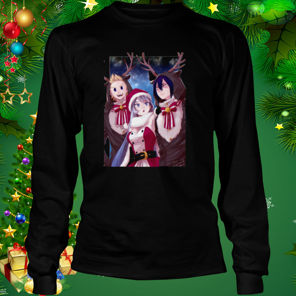 The Big Three Boku No Hero Academia In Christmas shirt 3 Longsleeve tshirt