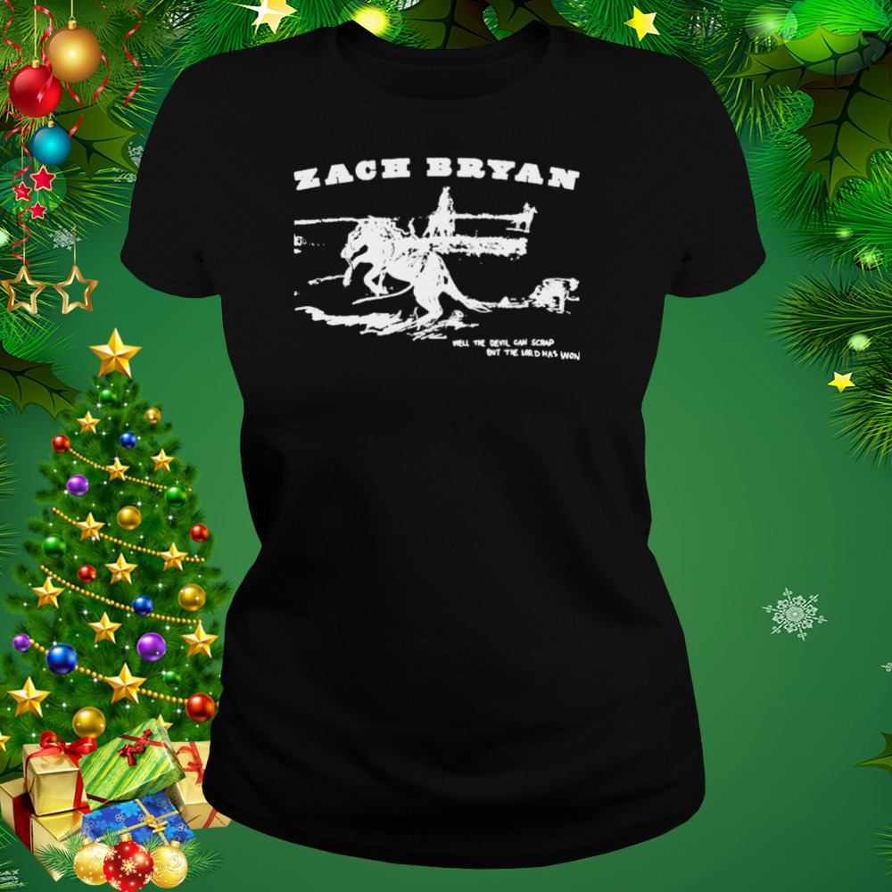 Zach bryan shop well the devil can scrap but the lord has won shirt 2 Women's tshirt