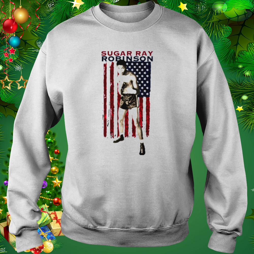 American Flag Sugar Ray Robinson shirt 4 Sweat shirt