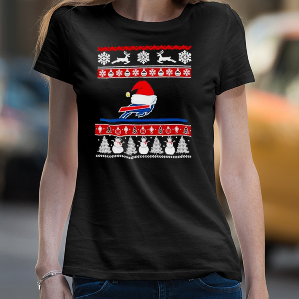 Buffalo Bills Santa hat Christmas shirt t-shirt