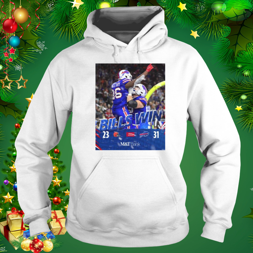 Buffalo Bills win Browns NFL 2022 gameday matchup final score 31 23 shirt 5 Hoodie shirt