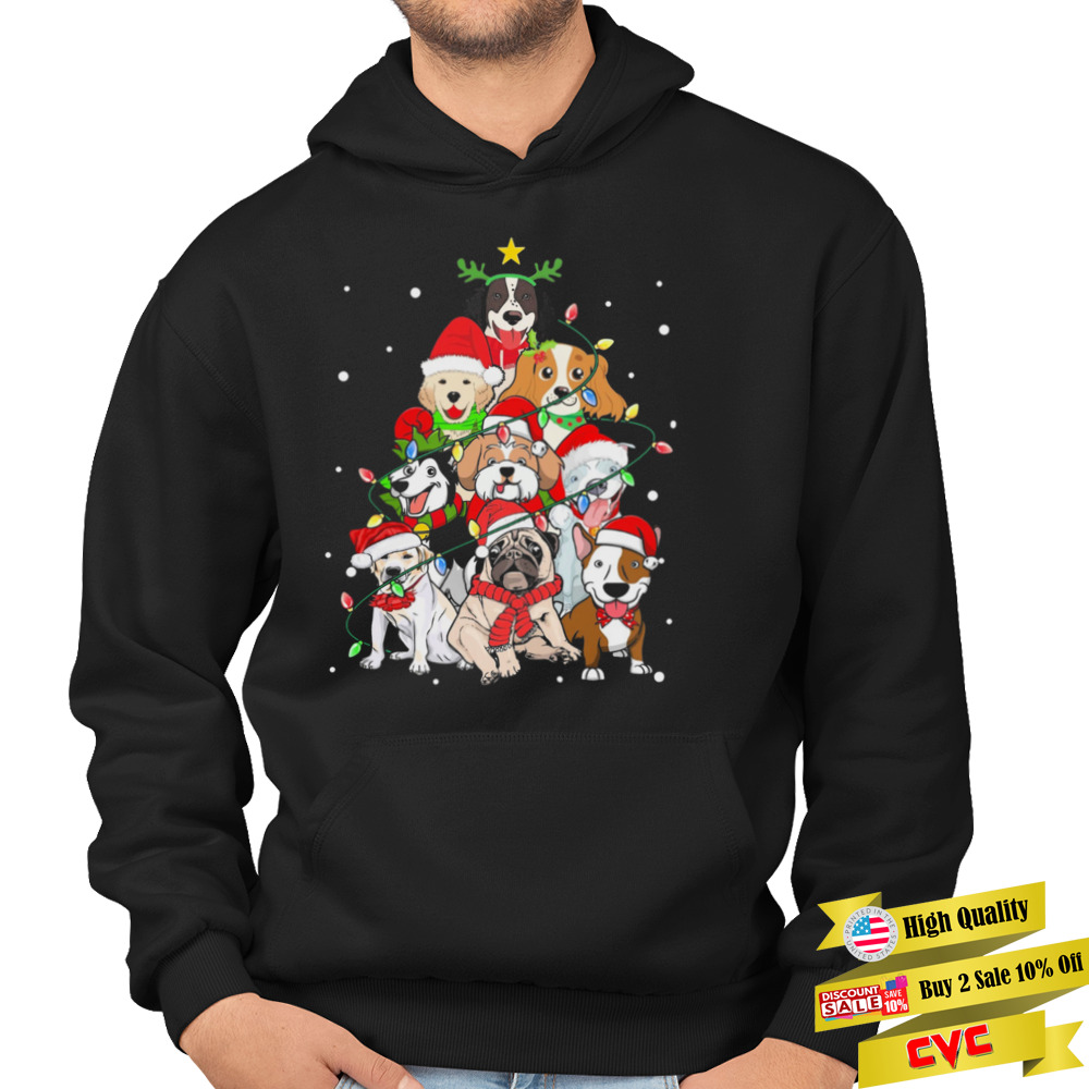 Christmas Dogs Tree Shirt 4 Hoodie