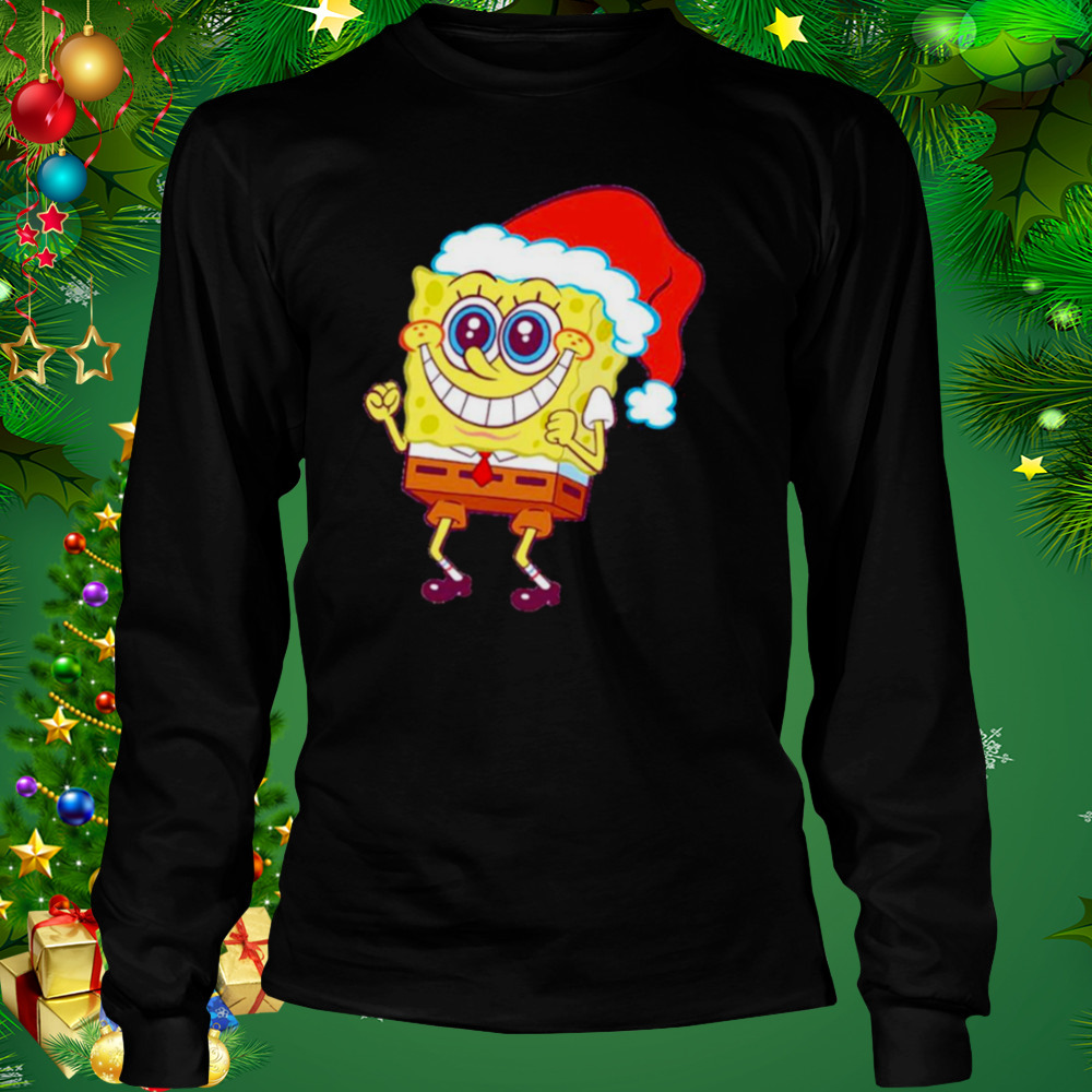 Christmas Spongebob cartoon funny holiday t-shirt 3 Longsleeve tshirt