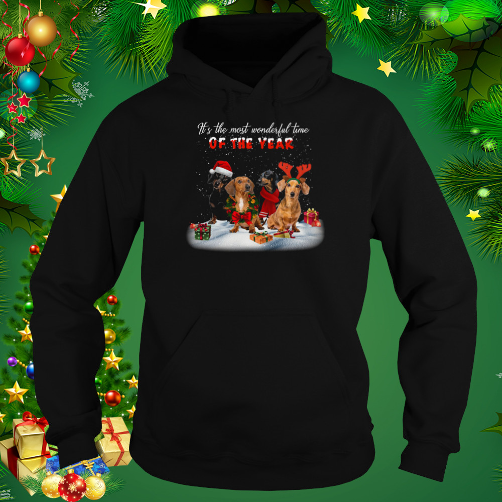 Dachshunds It’s The Most Wonderful Time Of The Year Merry Christmas Gift shirt 5 Hoodie tshirt