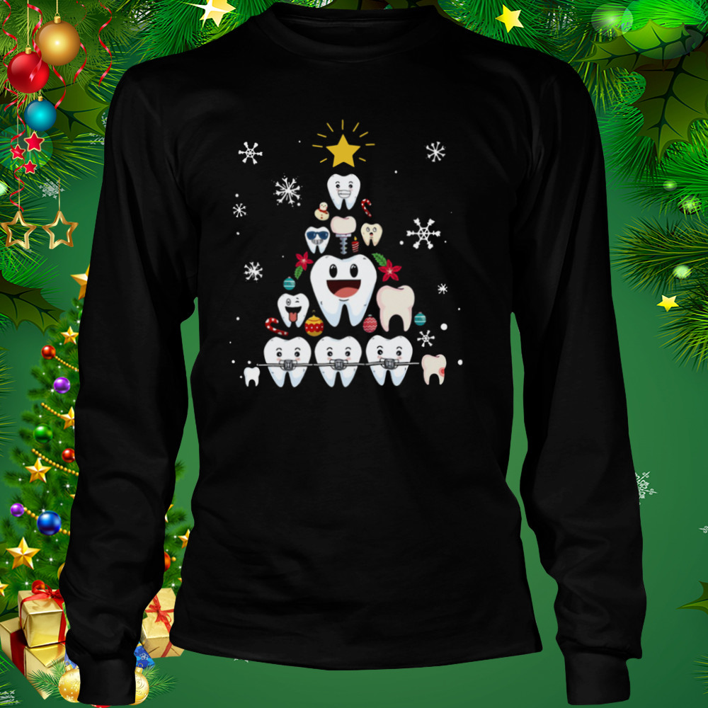 Dental Merry Christmas Tree shirt 3 Longsleeve tshirt