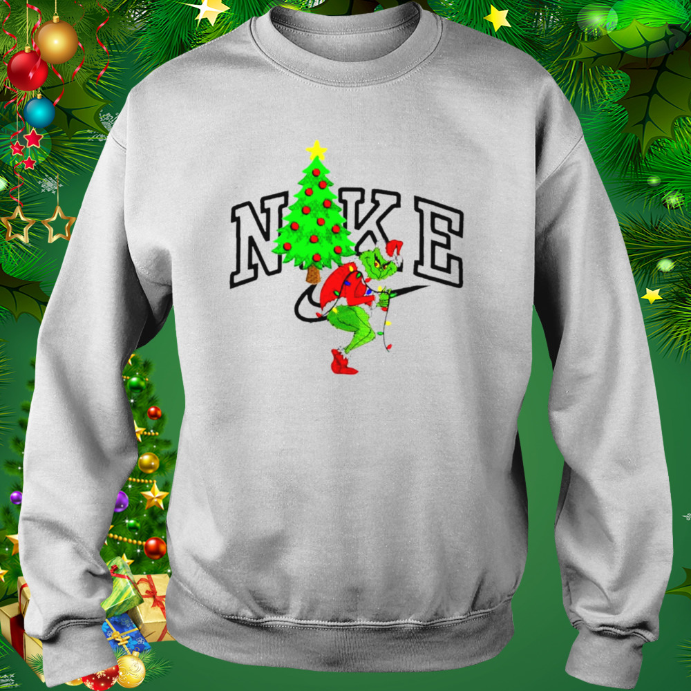 Grinch Nike Christmas shirt 4 Sweat shirt