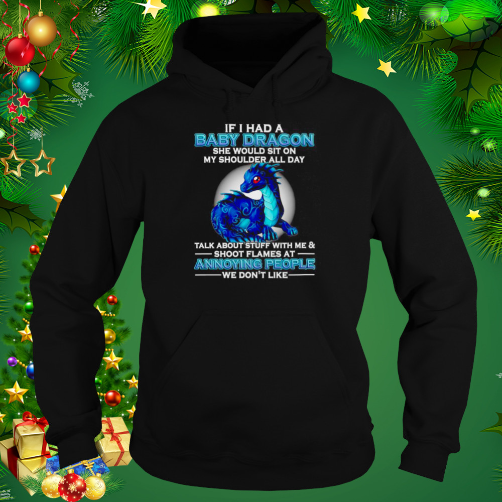 If I had a baby Dragon she would sit on my shoulder all day talk about stuff with me and shoot flames shirt 5 Hoodie tshirt