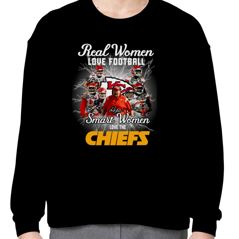 Real Women Love Football Smart Women Love The Kansas City Chiefs T-Shirt -  Hersmiles